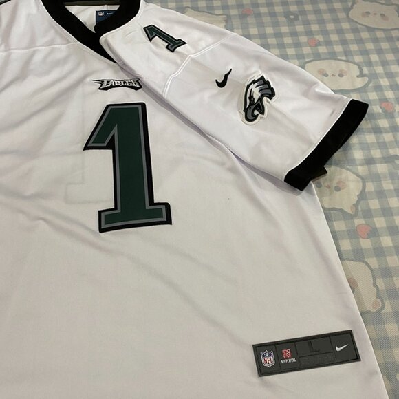 Philadelphia Eagles White Jersey Hurts No. 1 - Picture 3 of 7
